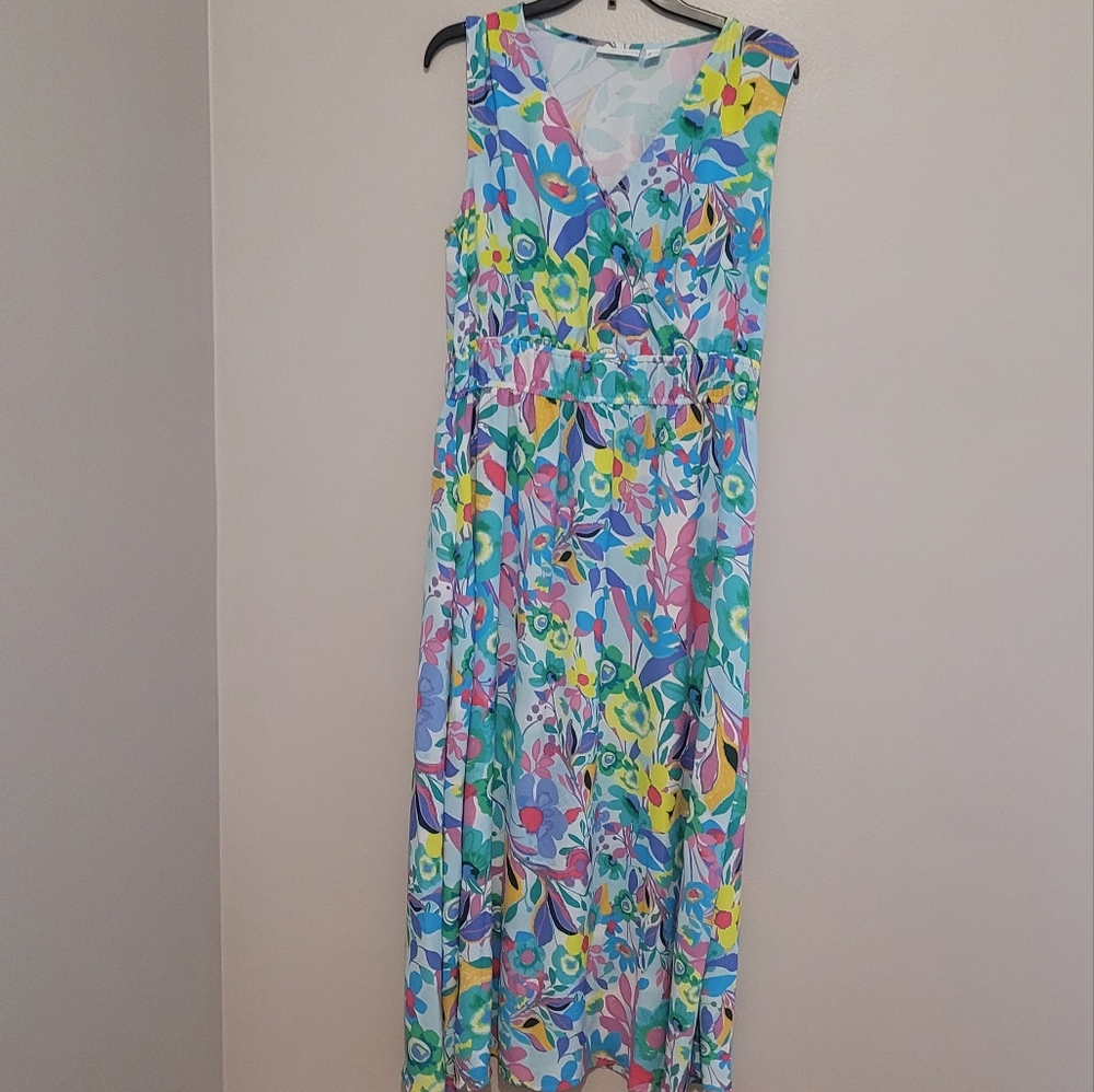 Susan Graver Regular Printed St. Tropez Maxi Dress